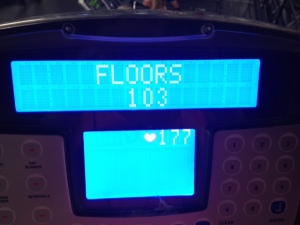 I also climbed 103 floors last night, which is 50 more than I have ever done before 